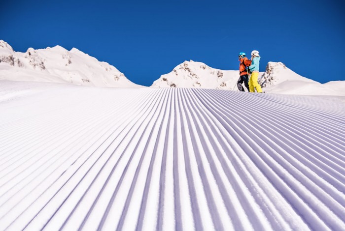 Skifahrer auf der präparierten Piste in Ski amadé © Gasteinertal Tourismus